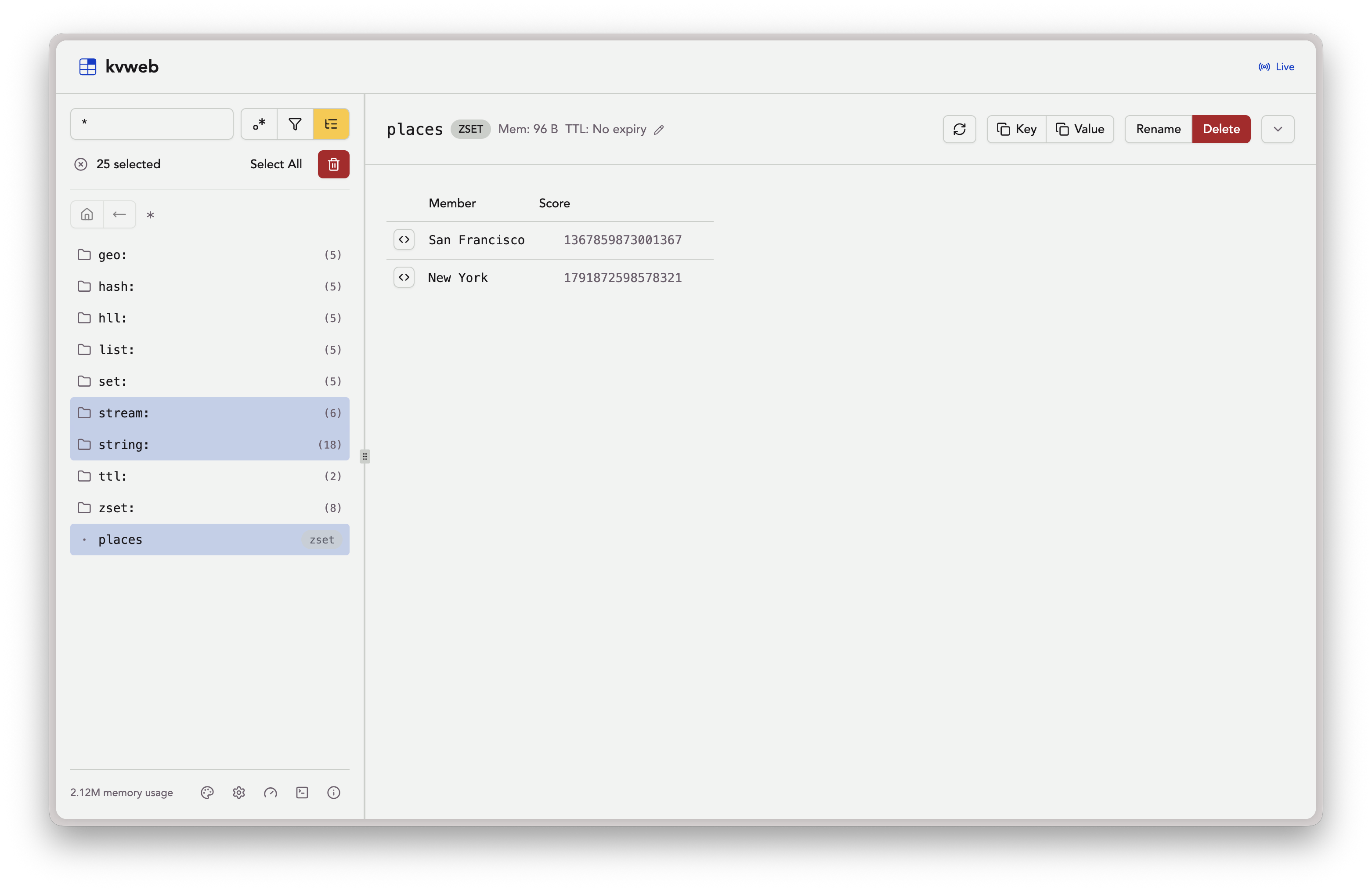 kvweb screenshot 1 light theme