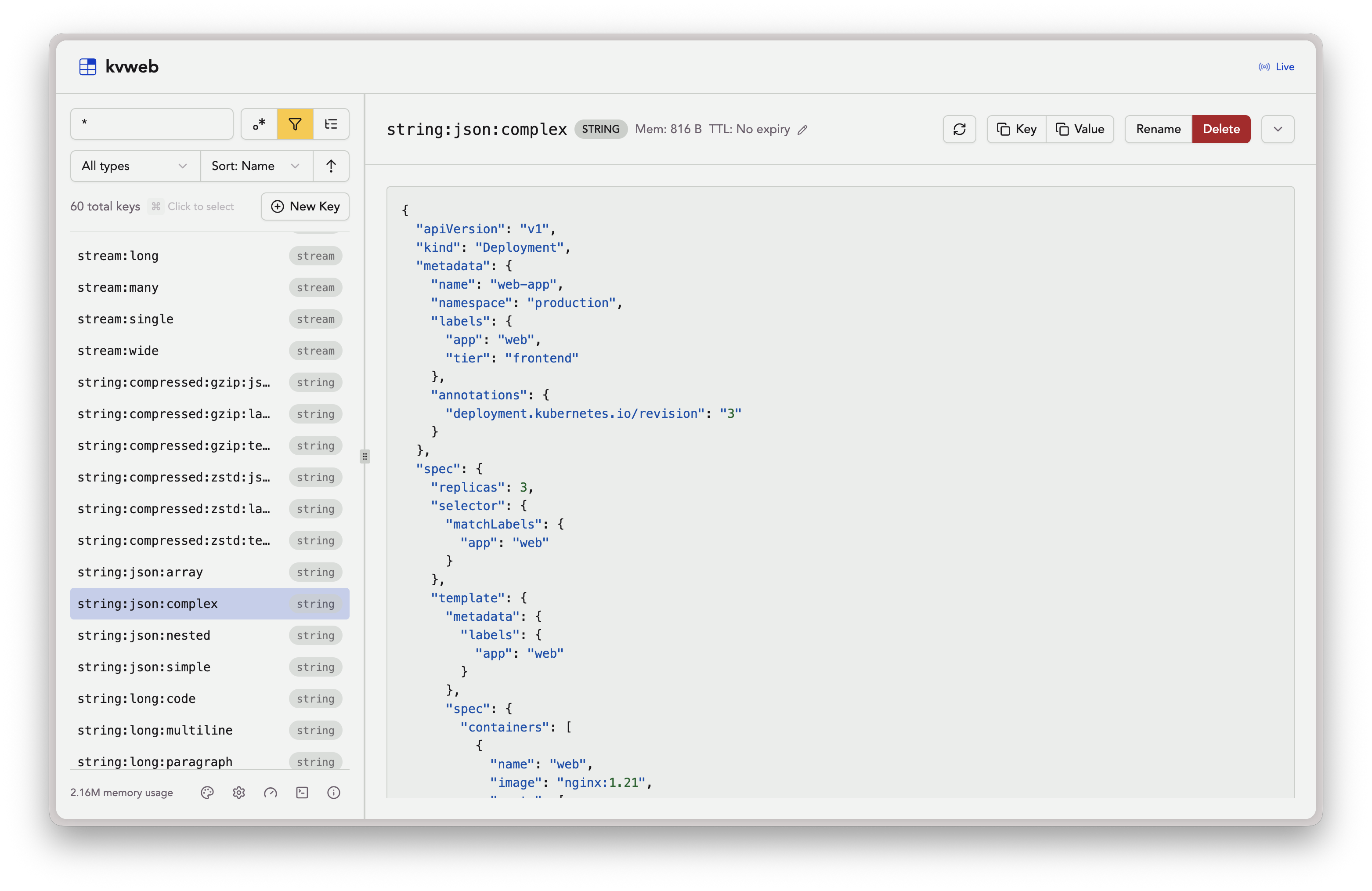 kvweb screenshot 3 light theme